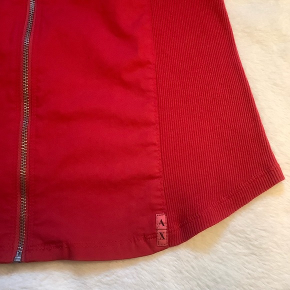 ARMANI EXCHANGE A/X WOMENS ZIP- UP RED JACKET/ Size Medium - Picture 6 of 11